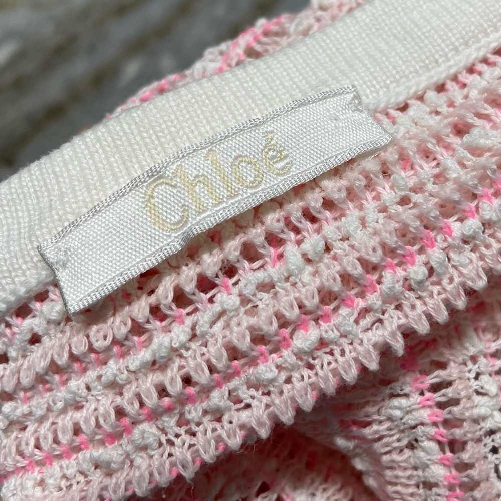 Chlo Sweater Fluo Pink And White View 2